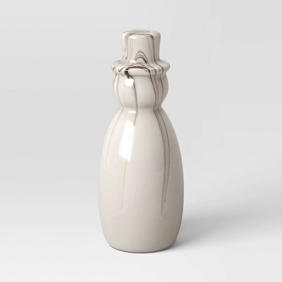 Target Wondershop 3pc Marbled Ceramic Penguin/Bear/Snowman Christmas Figure Set - Picture 3 of 6